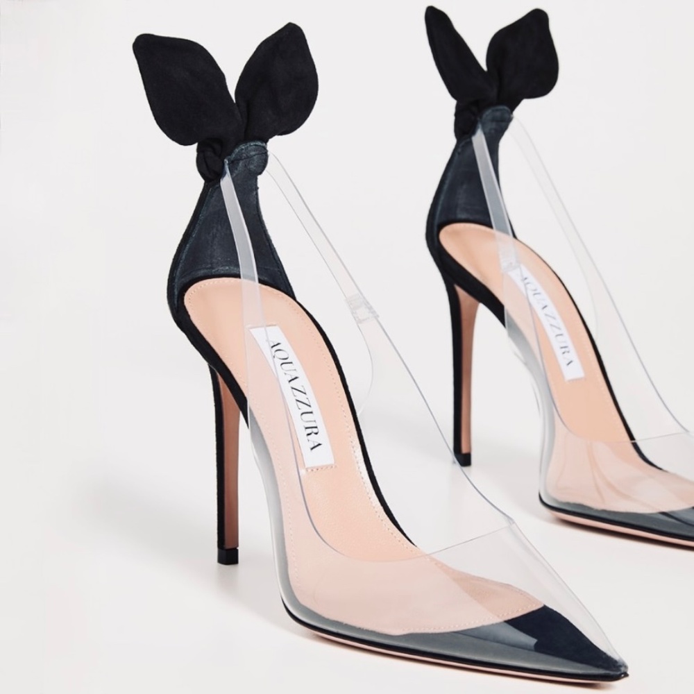 Aquazzura Bow Tie Plexi 105 Pump US8/8.5 NEW - Picture 6 of 16